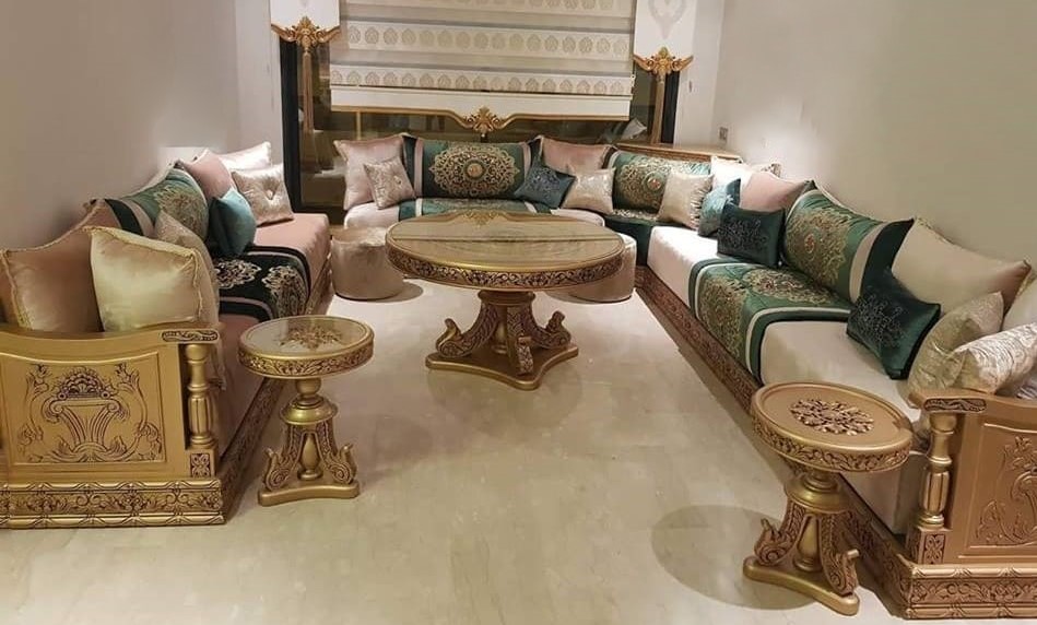 Salon marocain traditionnel 2020 en bois